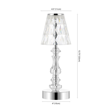 Lillian 12.75" Bohemian Classic Acrylic Rechargeable Integrated LED Table Lamp - JONATHAN Y